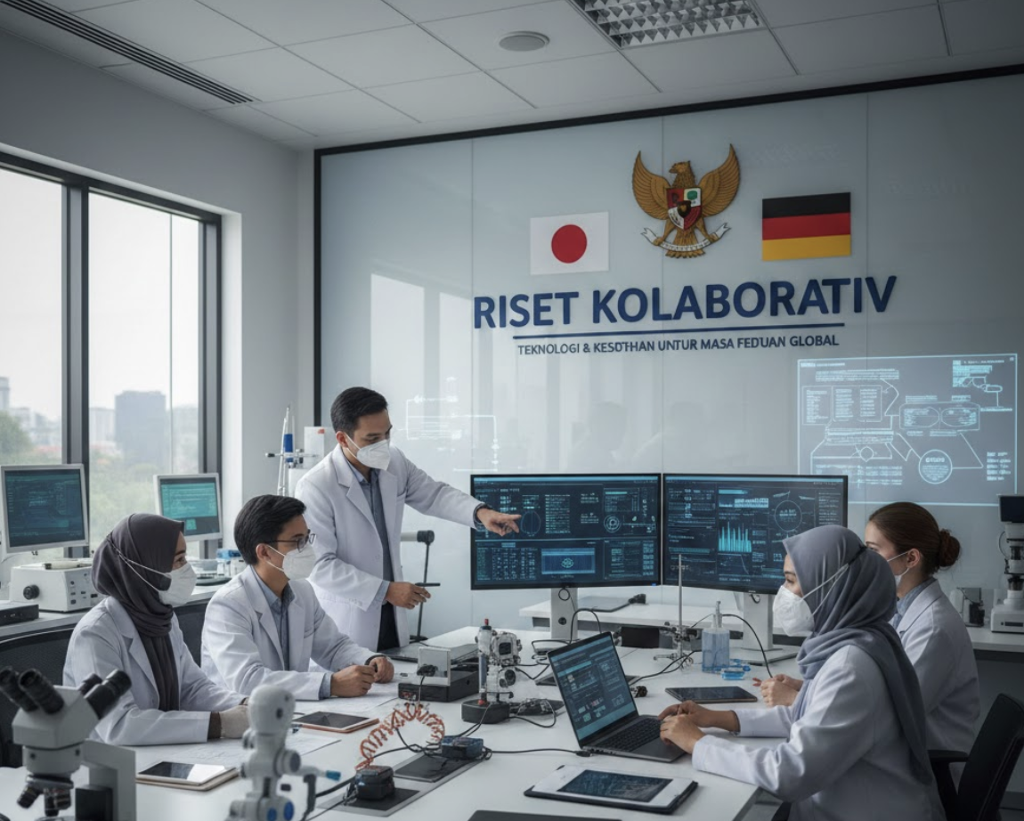 Peneliti Indonesia di laboratorium